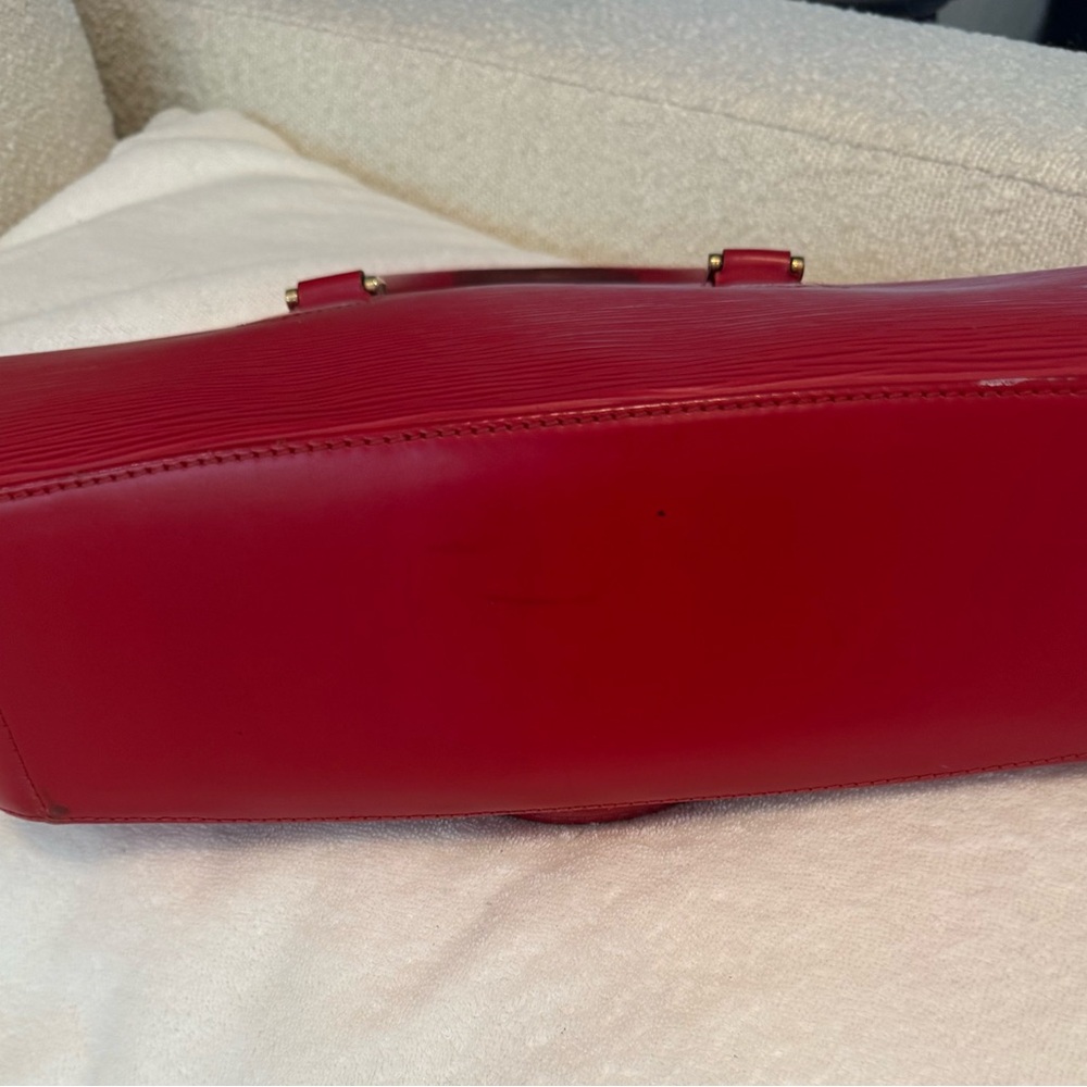 Louis Vuitton Red Epi Leather Dome Satchel - Picture 4 of 4